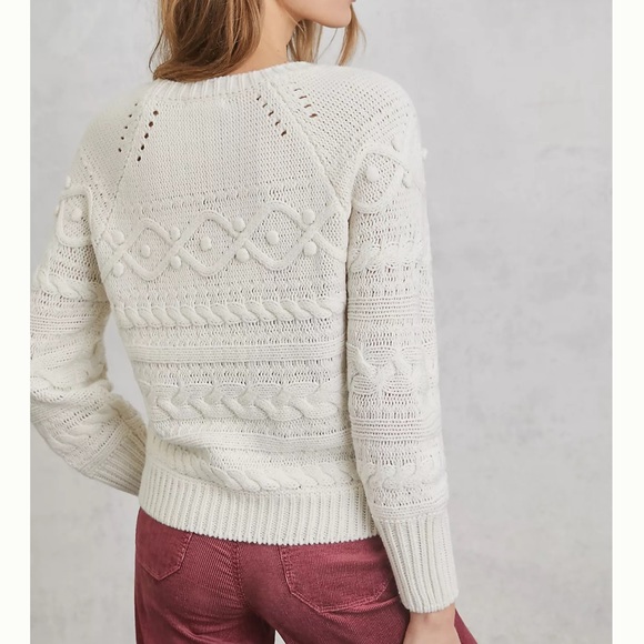 NWT Anthropologie Cable-Knit Sweater - Picture 4 of 7